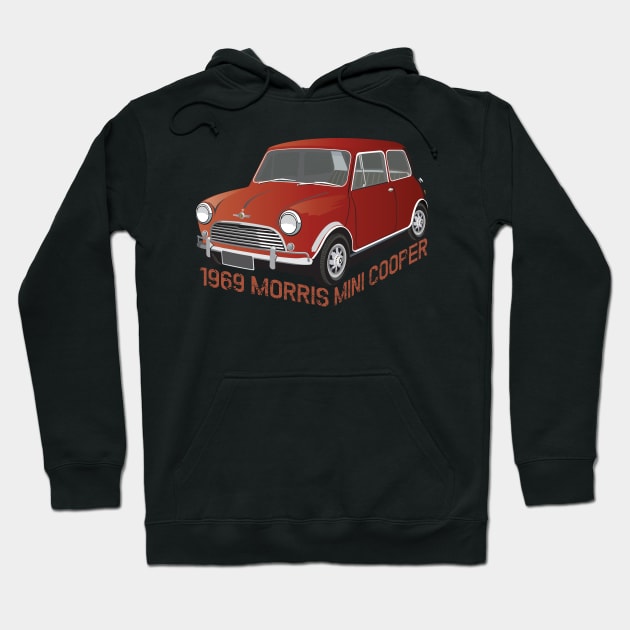 Morris Mini Cooper1969 Hoodie by mypointink